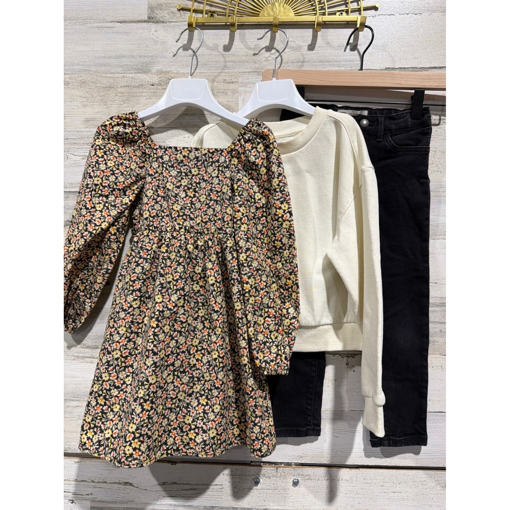 Copper Key Levi's LCKR Girls 6 Multicolored Floral‎ Denim Sweatshirt Bundle